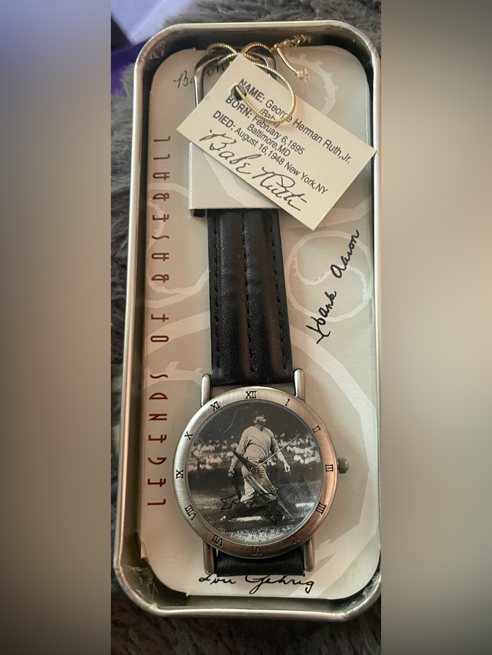 Legends Of Baseball Babe Ruth Watch New In Case